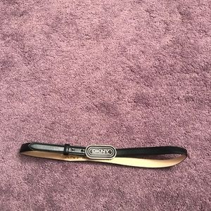 DKNY black genuine leather belt